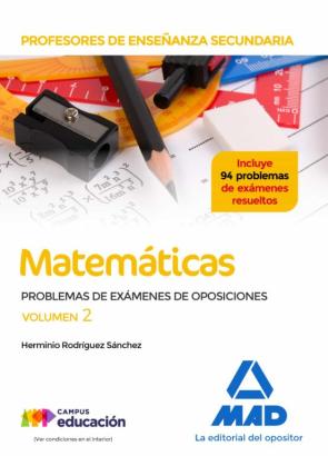Profesores De Enseñanza Secundaria Matemáticas Problemas De Exámenes De Oposiciones Volumen 2 en pdf