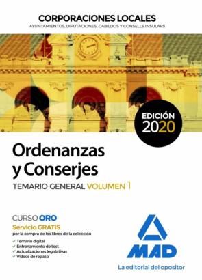 Ordenanzas Y Conserjes De Corporaciones Locales. Temario General (Vol. 1)