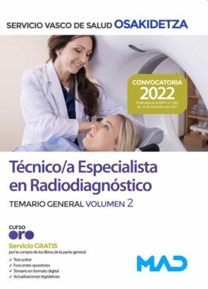 Técnico/A Especialista En Radiodiagnóstico Servicio Vasco De Salud (Osakidetza). Temario General Volumen 2