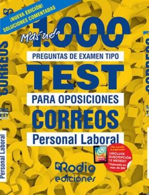 Mas De 1.000 Preguntas De Examen Tipo Test Para Oposiciones. Personal Laboral De Correos Y Telégrafos. 2020.