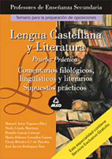 Lengua Y Literatura Castellana: Profesores De Enseñanza Secundari A: Prueba Practica