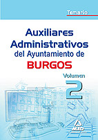 Libro Auxiliares Administrativos Del Ayuntamiento De Burgos. Temario. V Olumen Ii en PDF