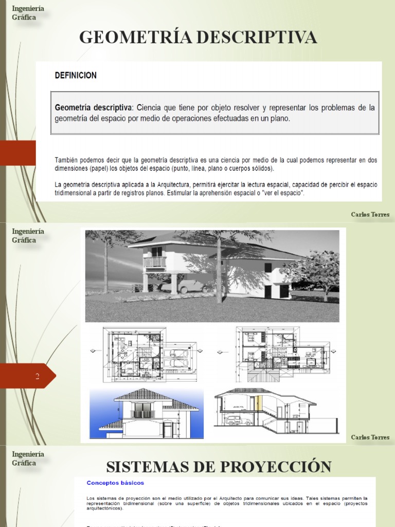 Geometria Descriptiva: Sistemas De Proyeccion Cilindrica (pt)