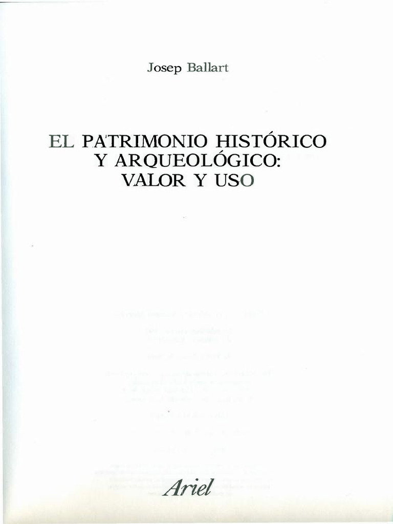 Manual Para La Puesta En Valor Del Patrimonio Arqueologico Al Air E Libre