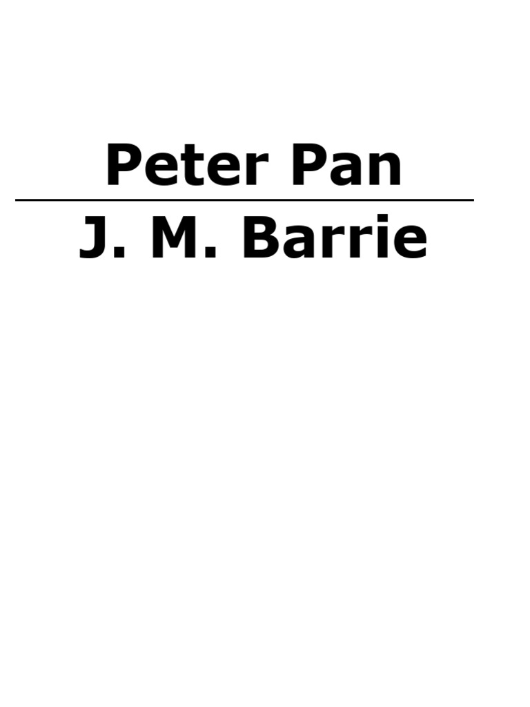 Peter Pan Anotado